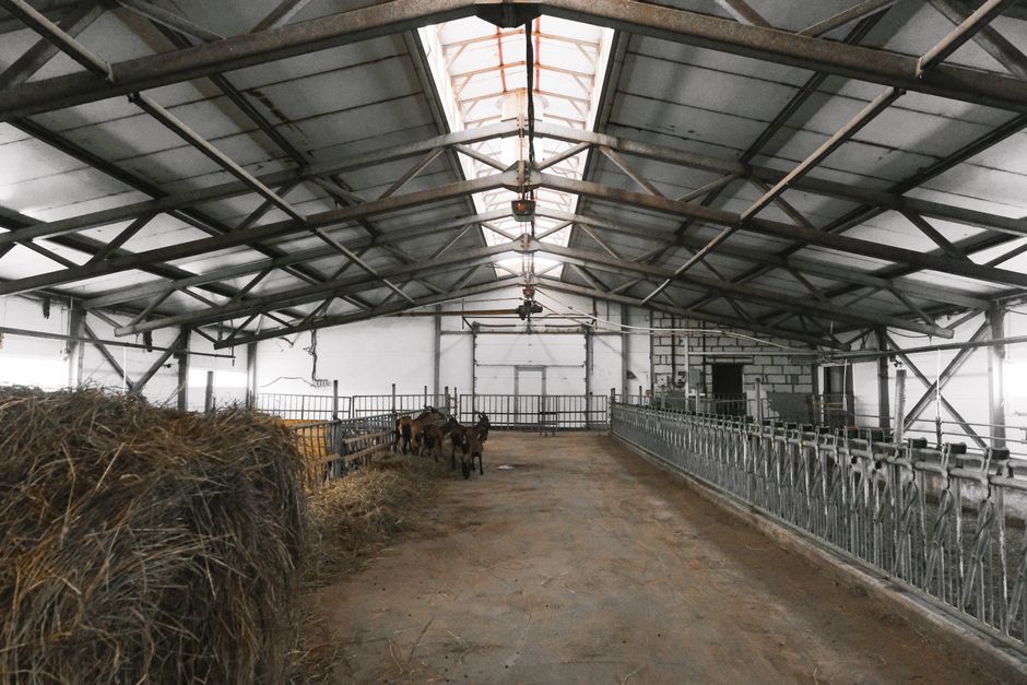 Metal buildings 40x60 provide a large red steel barn on a rural property