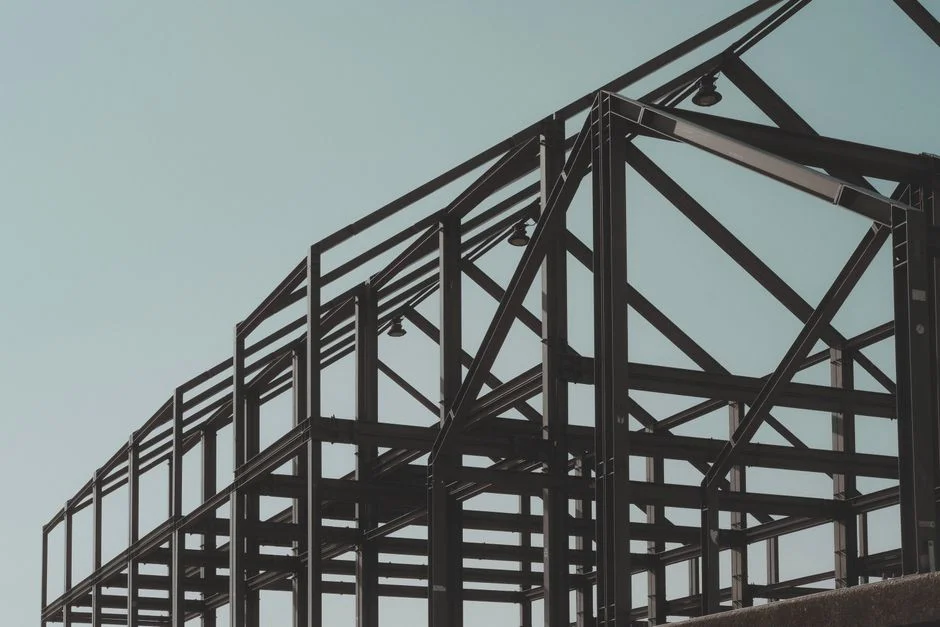 Metal building exterior with durable steel panels in an open western landscape